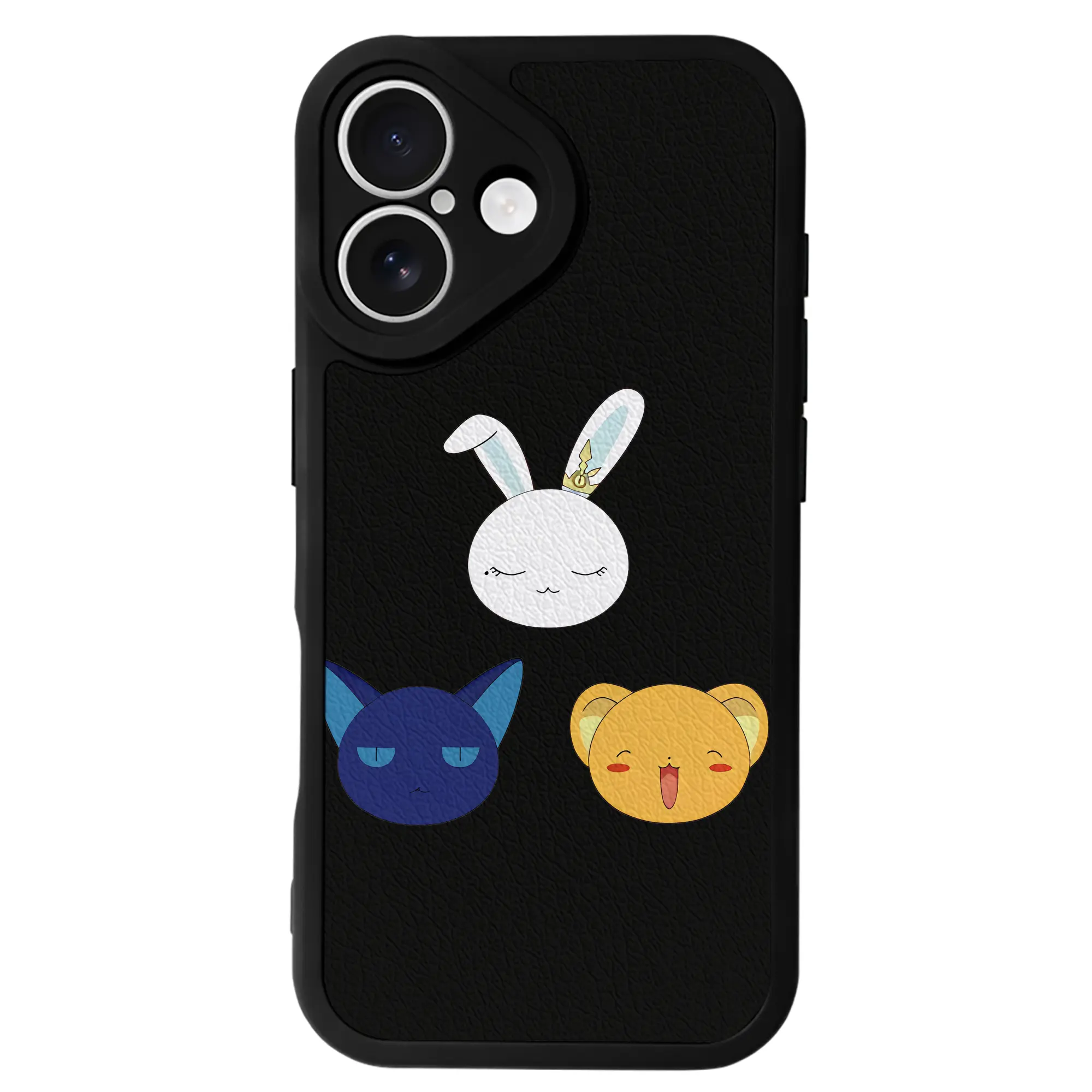 カードキャプターさくら グッズ,モモ - IPhone 16シリーズ対応 ・ シリコンスマホケース ・ レザー調 ・ 高精度フィット ・ 耐衝撃 ・ ワイヤレス充電対応 ・ 精密カット